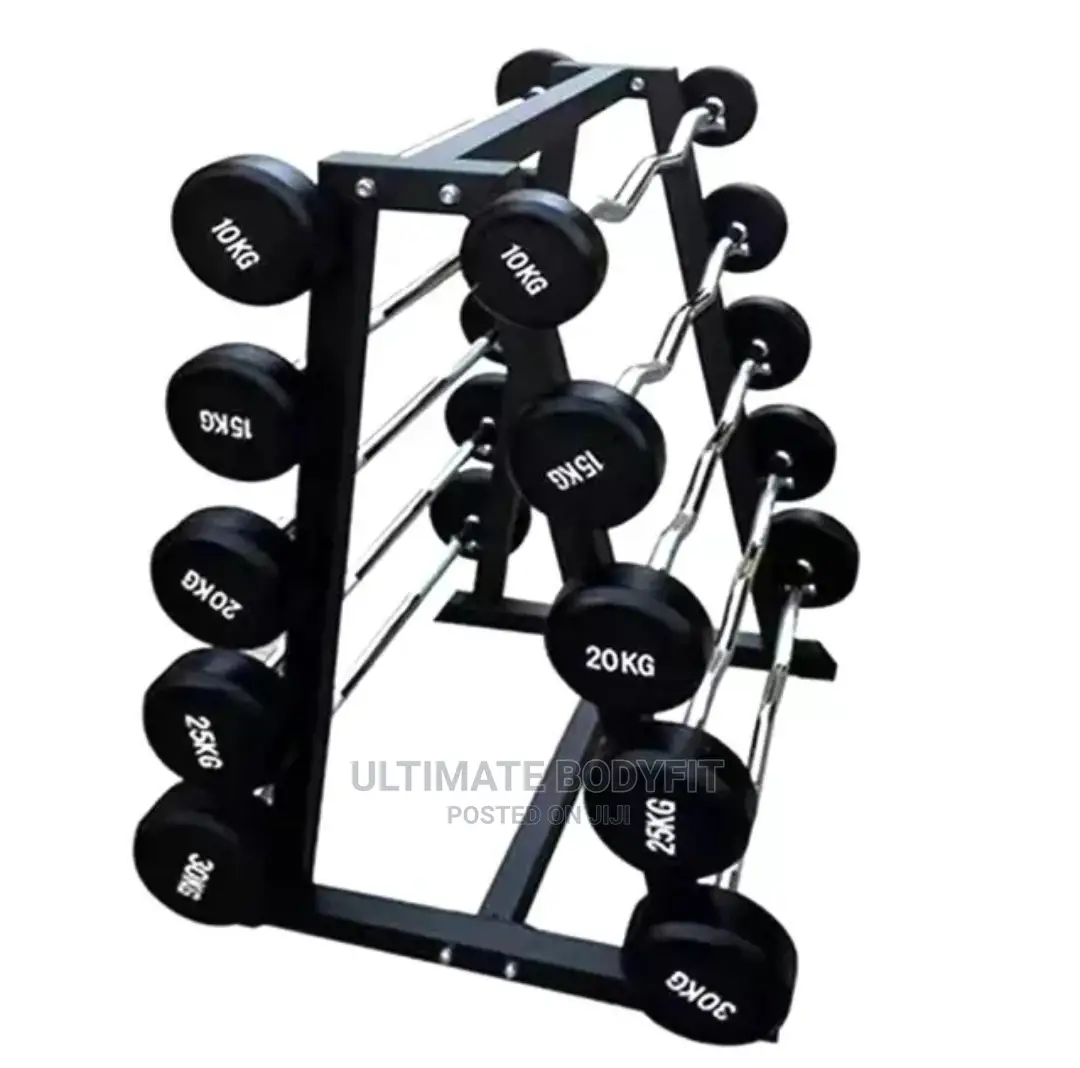 Brand New Rubber Barbell Straight Curl