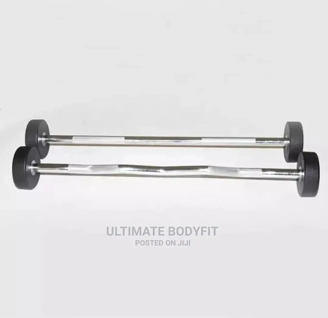 Brand New Rubber Barbell Straight Curl