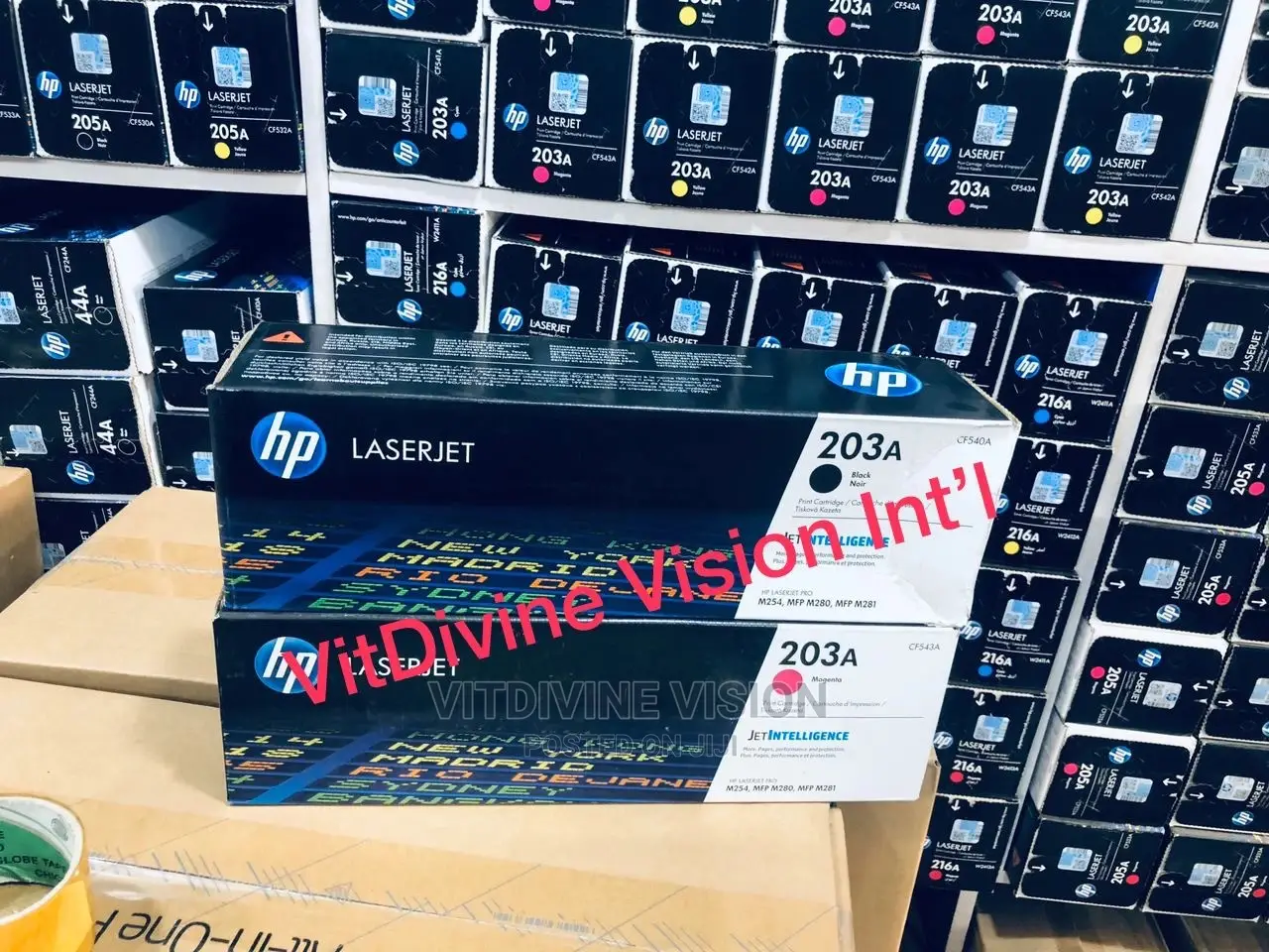 Hp 203a Toner Cartridge Magenta,Cyan .Magenta