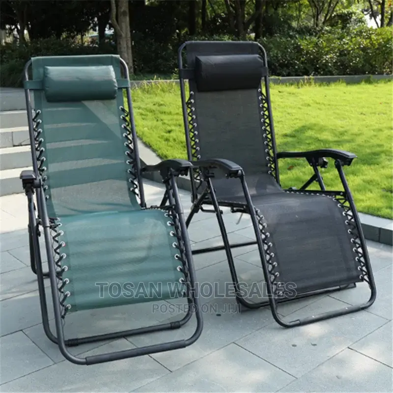 Foldable Gravity Lounge Reclining Chair With Headrest