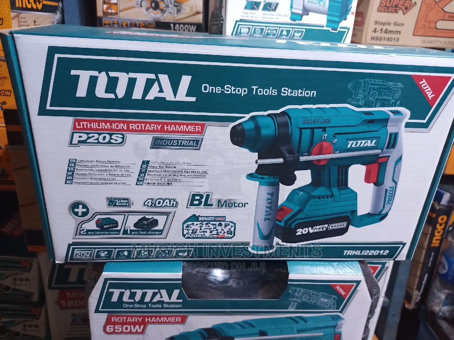 TOTAL Lithium-Ion Rotary Hammer 20V (TRHLI22012)