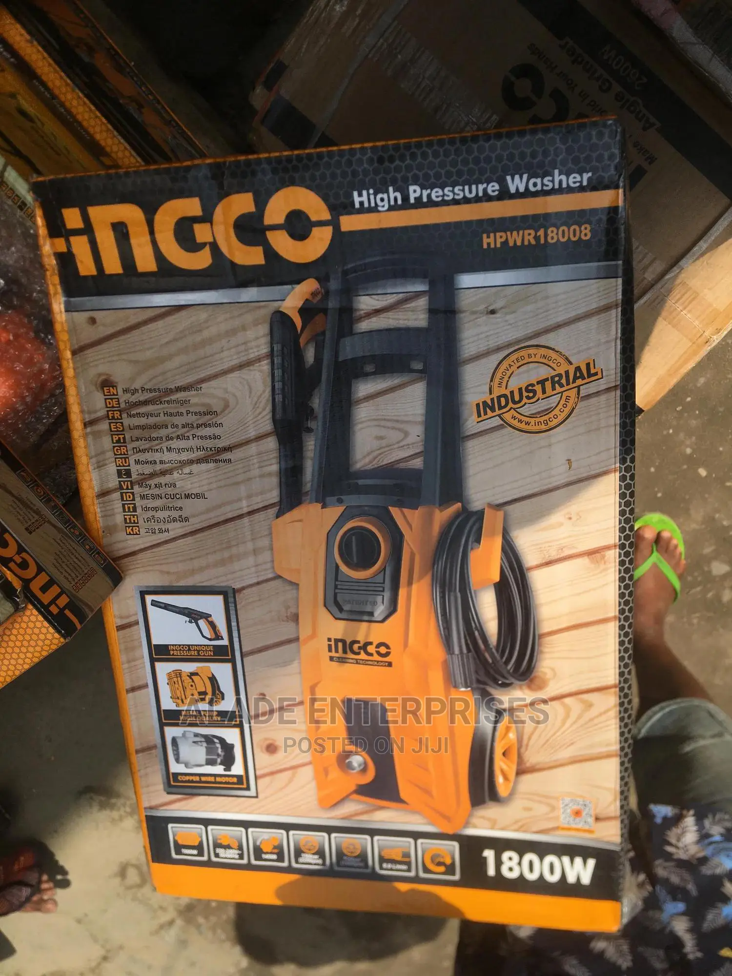 Ingco High Pressure Washer 1800w 150bar Auto Stop System
