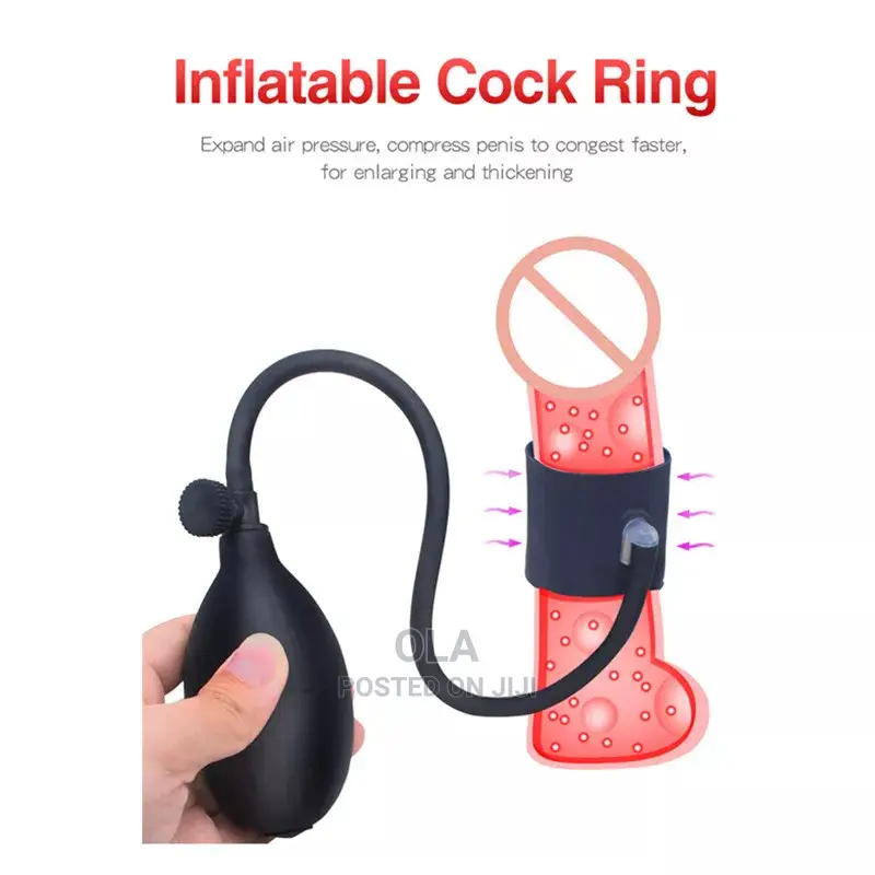 Penis Inflatable Cock Ring Penis Fattening Girth Pump