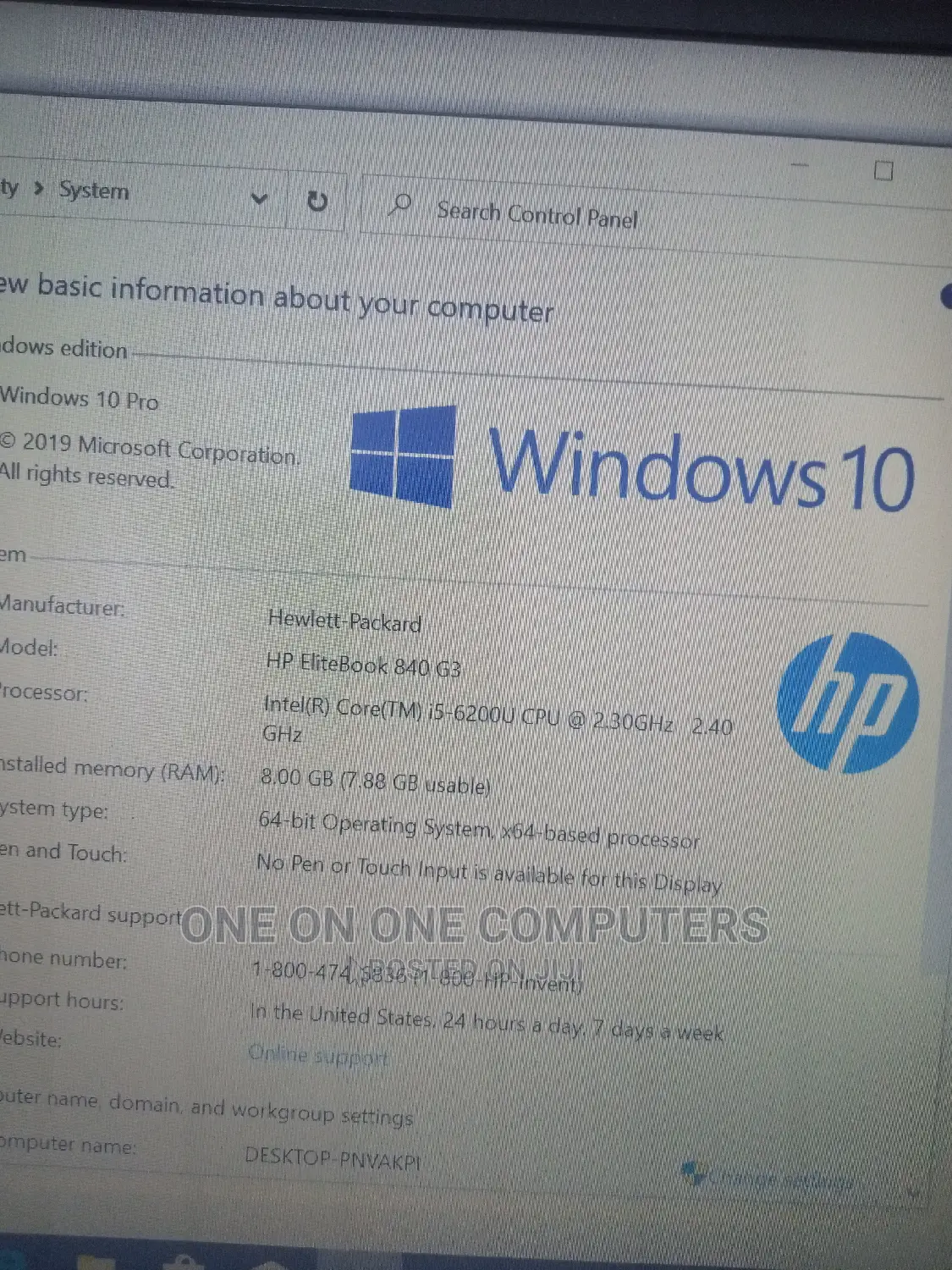 Laptop HP EliteBook 840 G3 8GB Intel Core I5 HDD 256GB