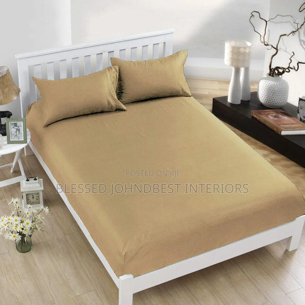 Plain Bedsheet and Pillowcases