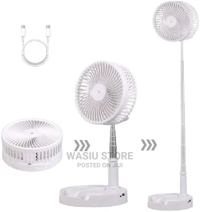 Telescopic Adjustable Height Rechargeable Foldable Fan