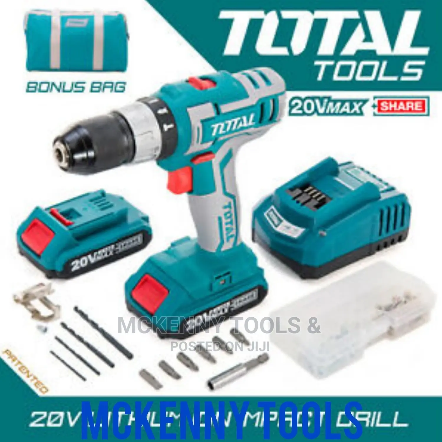 Total Tools - Cordless Impact Drill 20v