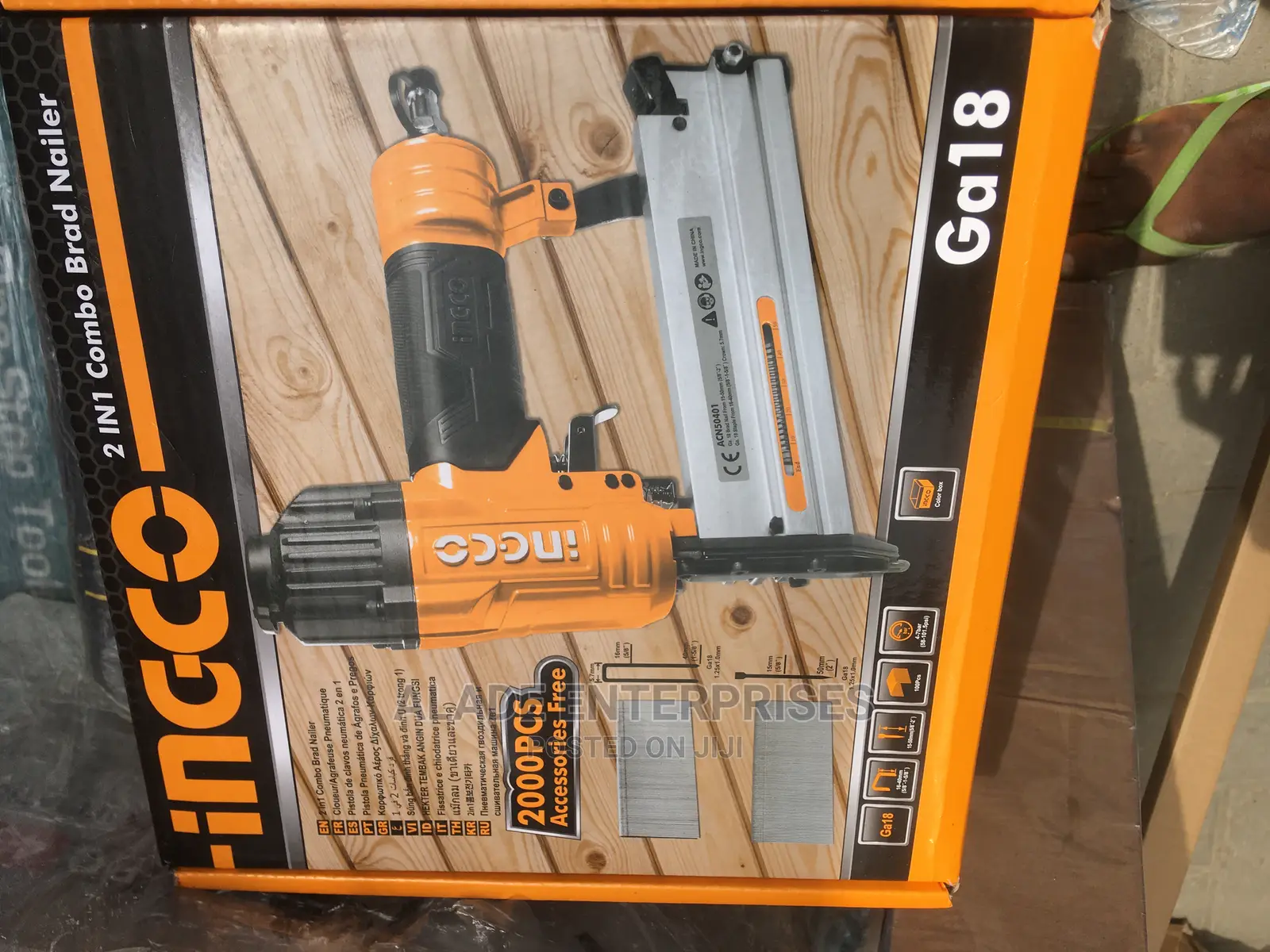 Ingco 2 IN 1 Air Brad Nailer
