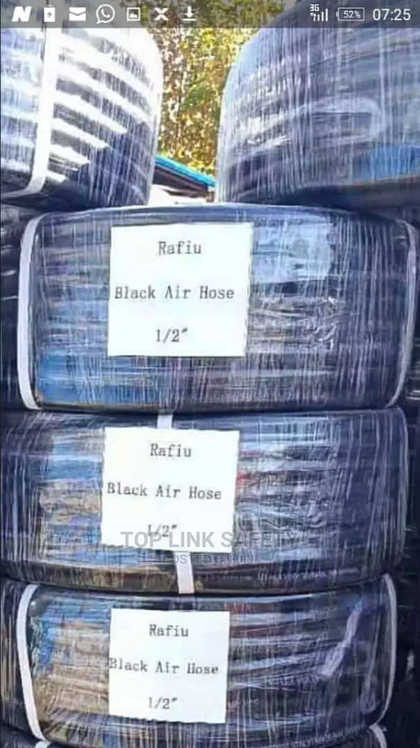 Black Air Hose. 1/2 " 50 Meters