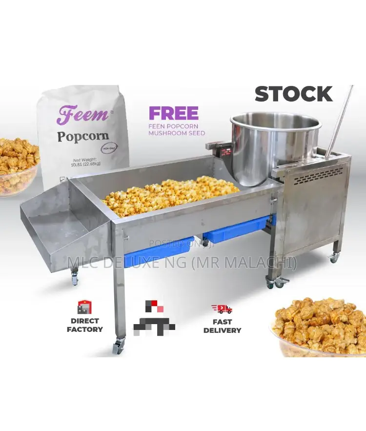 JUMBO Gas Popcorn Machine / Stainless Gas Big Popcorn Maker
