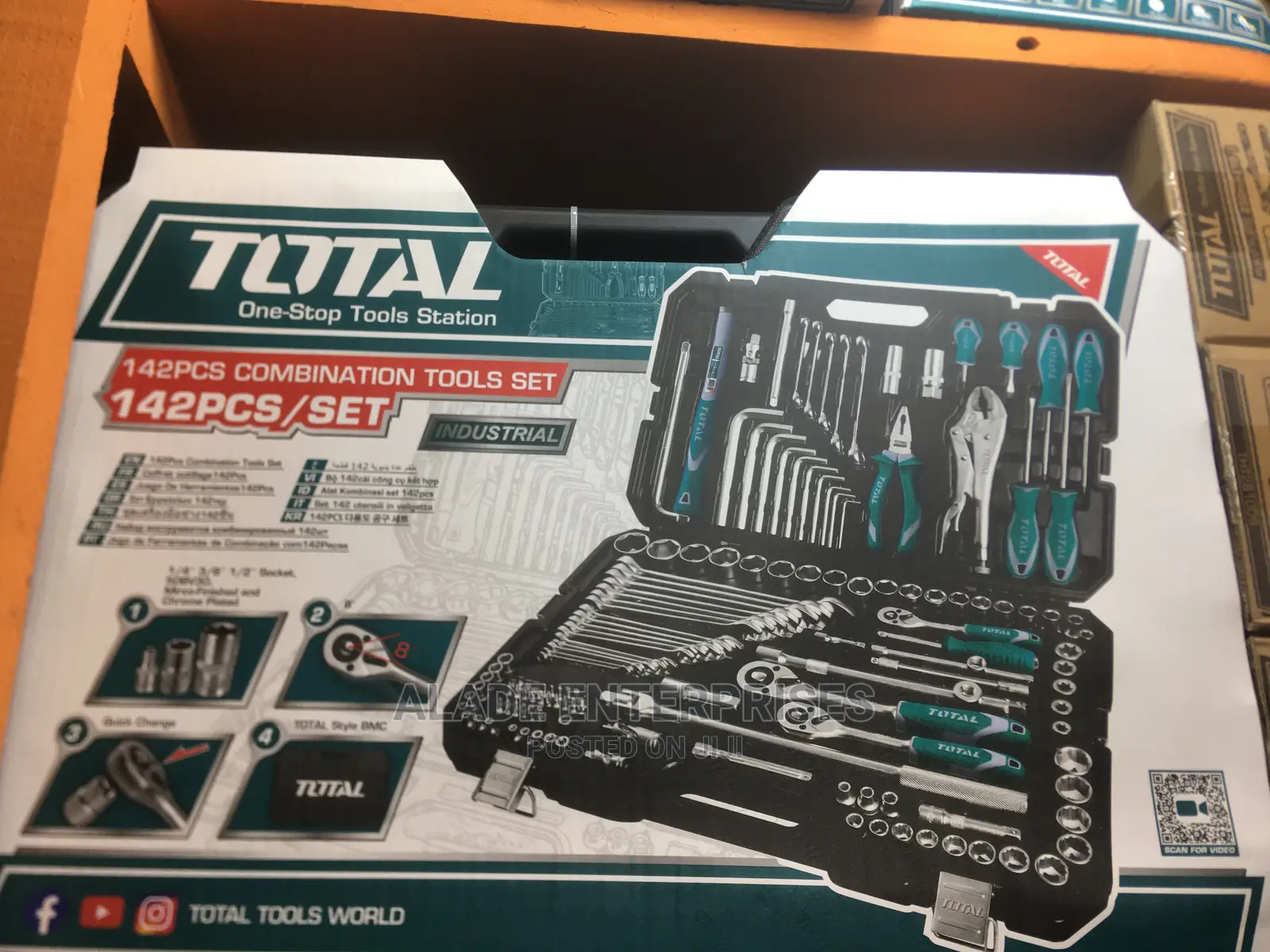 Total German Combination Tools Sets Kit 142pcs