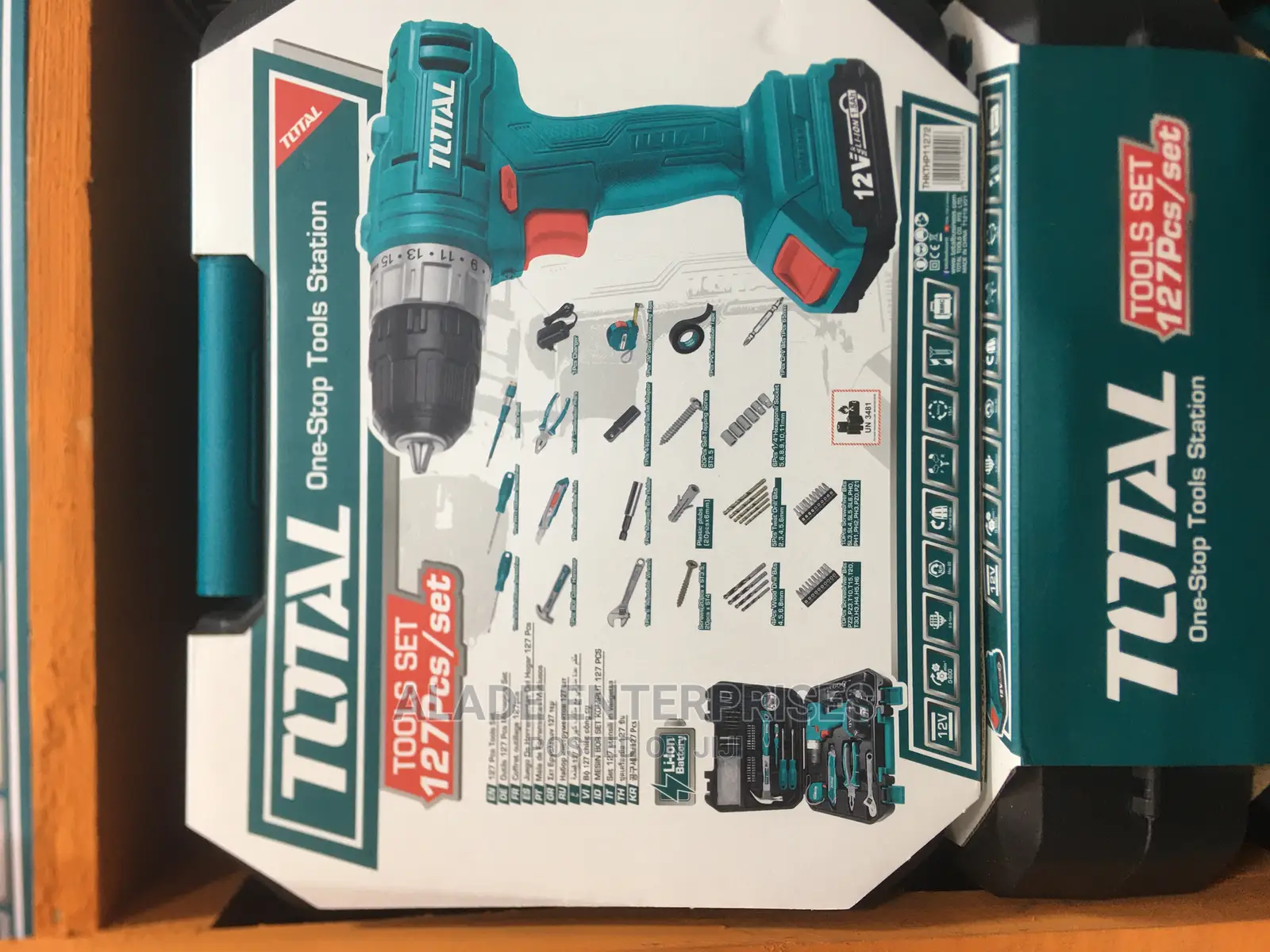 Total Cordless Drill 12V With 127pcs Tool KIT Set