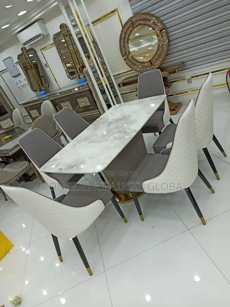 Luxury Marble Dining Table and Chairs Set