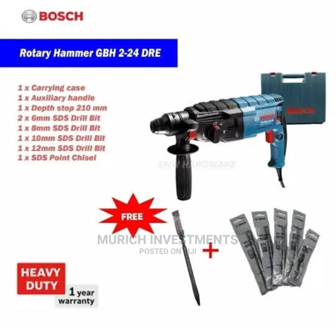 Bosch GBH 2-24 DRE Professional Rotary Hammer, 2,7 J, 2.8 Kg