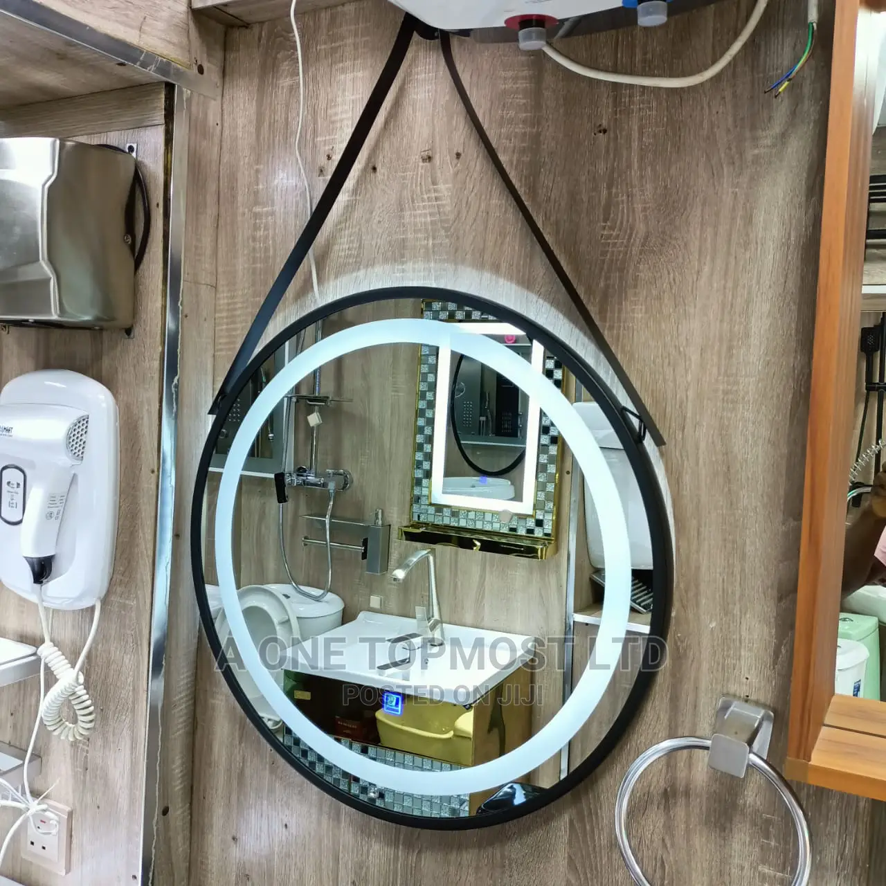 LED Hanging Round Mirror