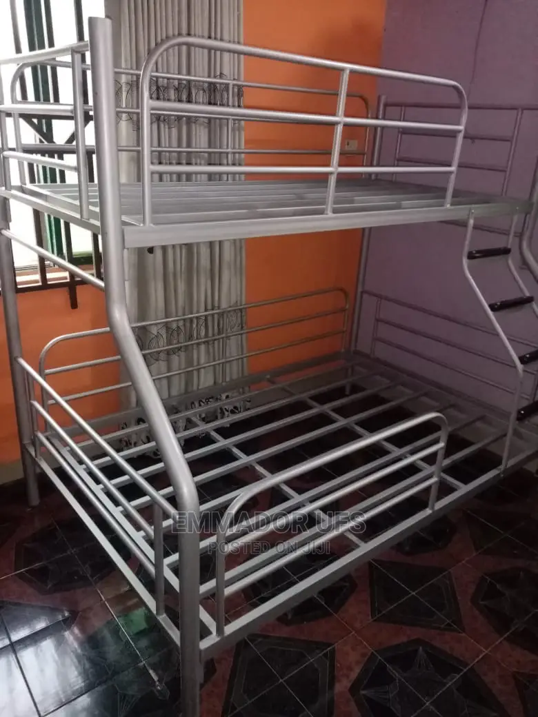 Trio Metal Bunk Bed for Kids With All Round Safety Guard