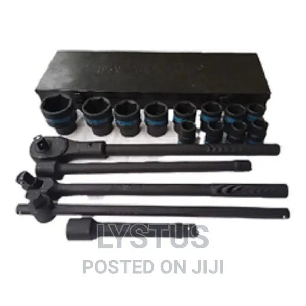 QV618BM 18pcs 3/4′′ Dr. Socket Set Black Phosphate Finish