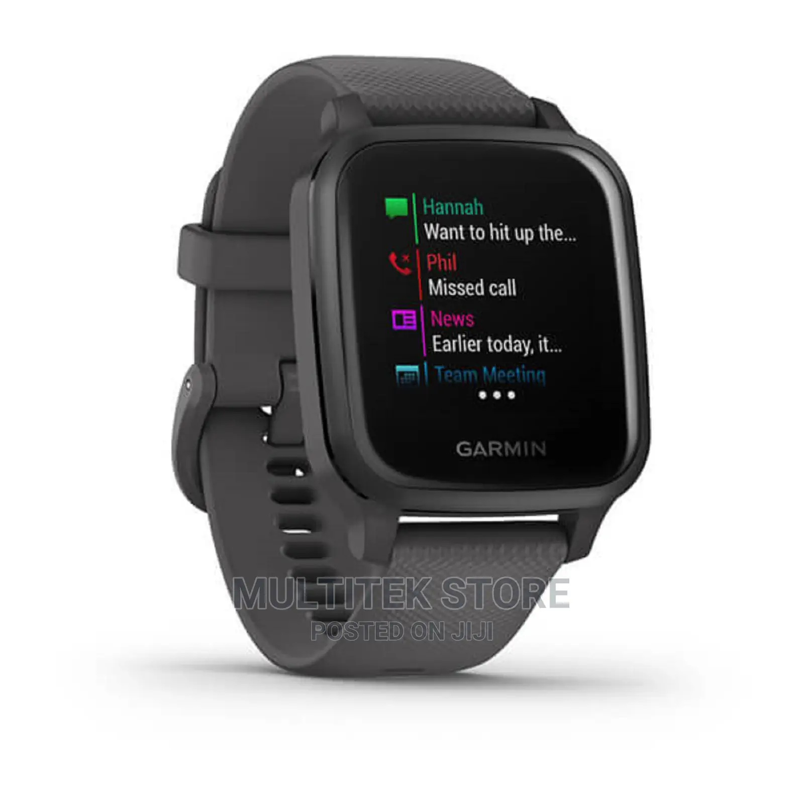 Garmin Venu Sq - Slate Aluminium Bezel With Silicone Band