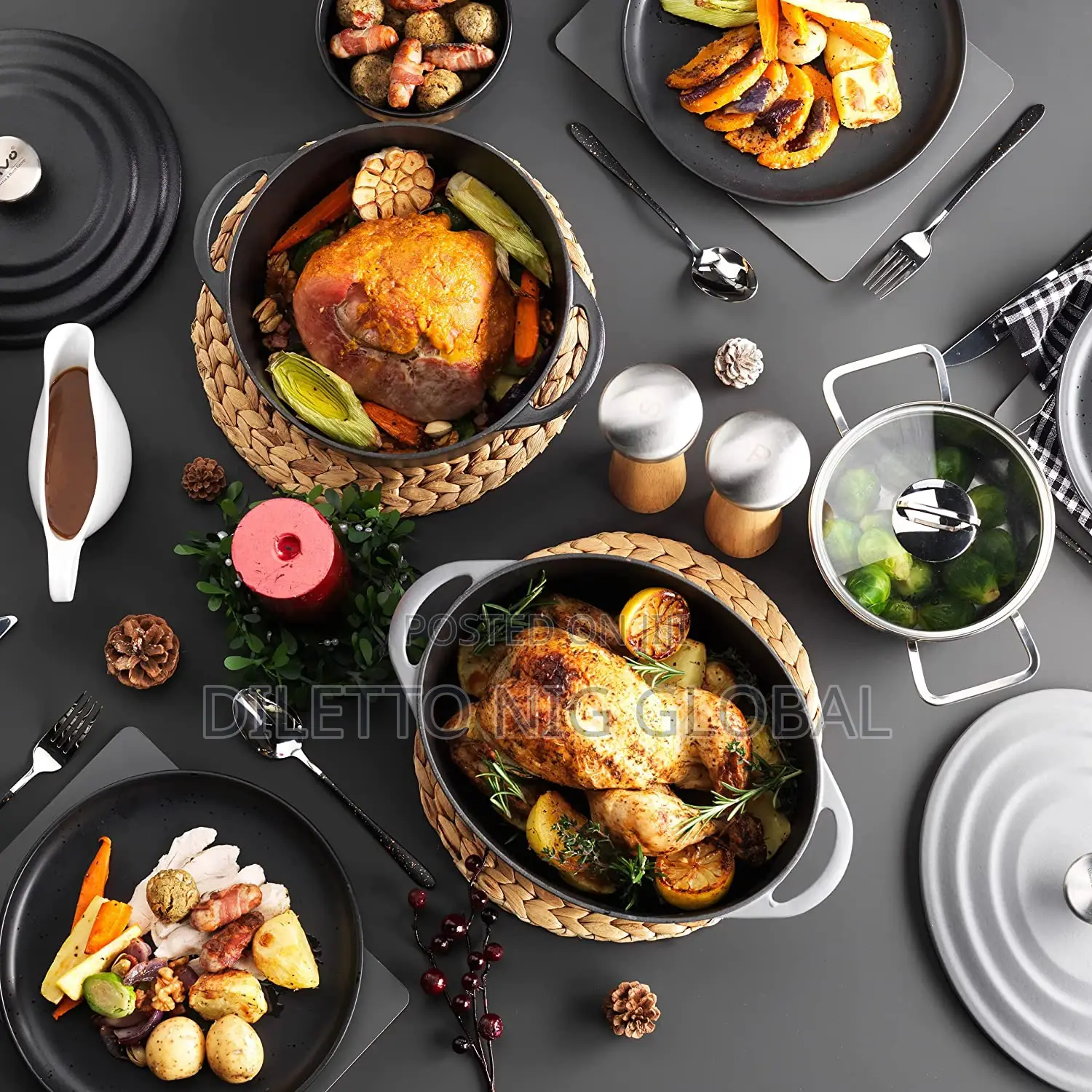 Vivo Legacy 4.2l/24cm Cast Iron Casserole Oven Pot