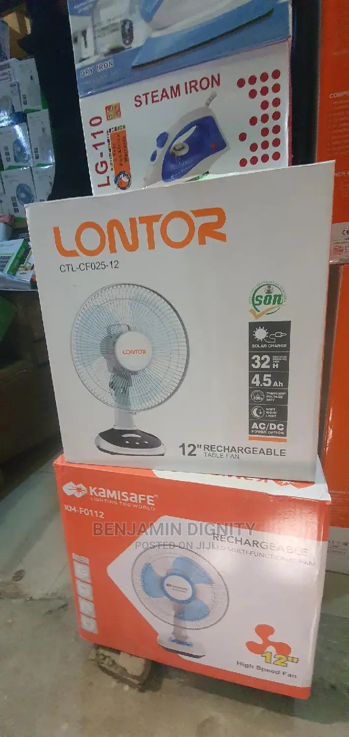 Rechargeable Table Fan. .