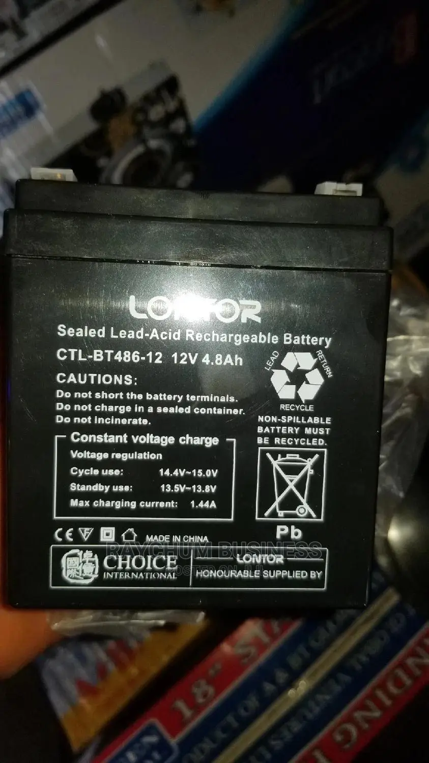 Lontor Rechargeable Fan Battery 12v 4.8ah