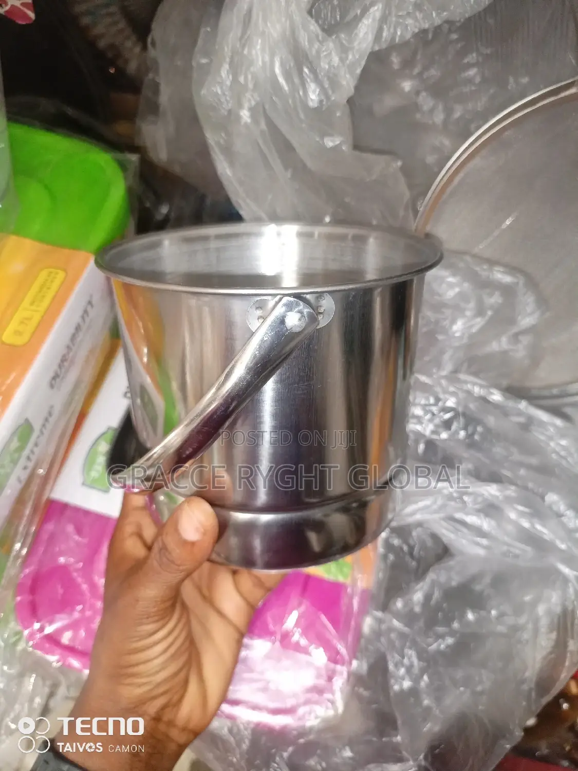 Bar Ware 1l Stainless Steel Ice Bucket With Ice Picker
