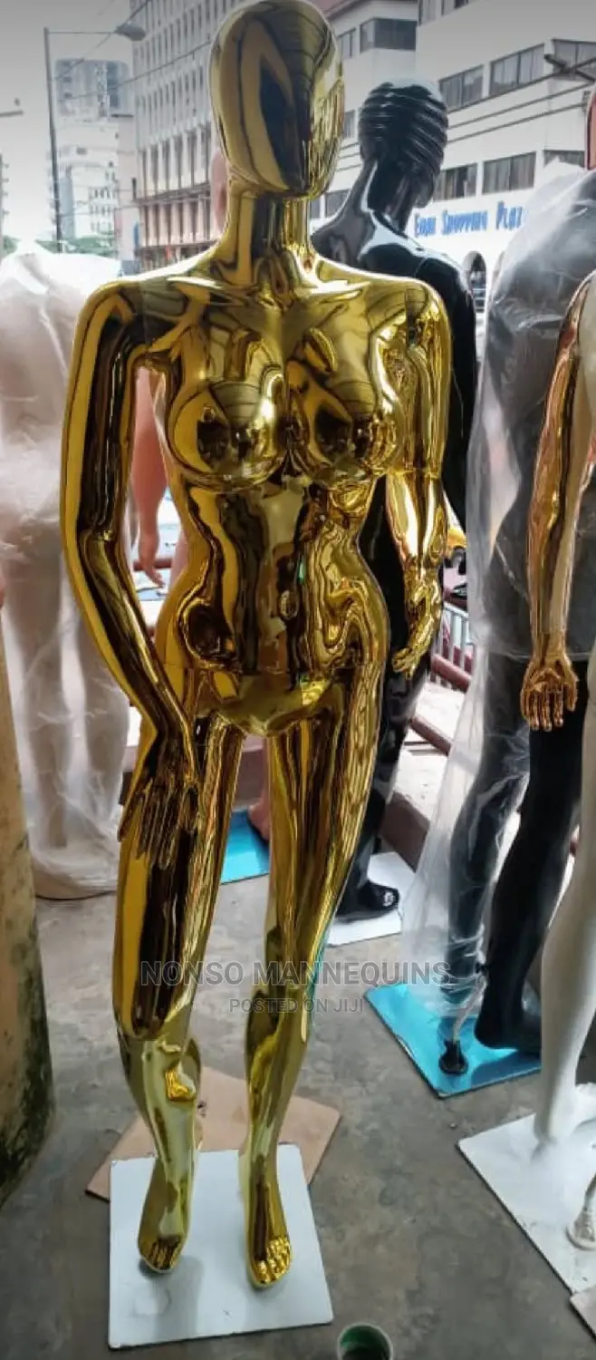 Gold Chrome Size 12 Busty Female Mannequins