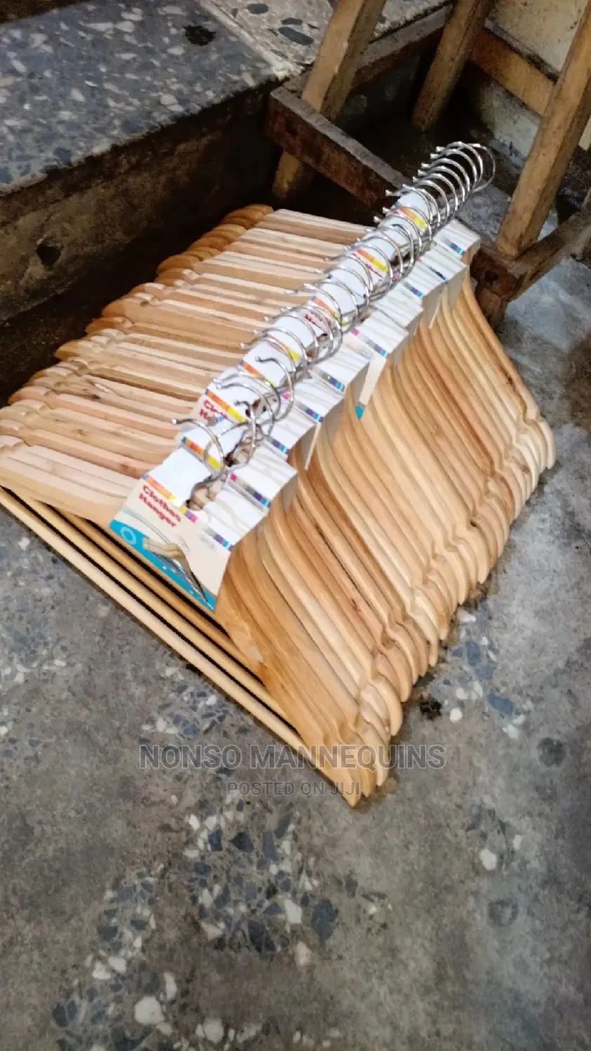 Clean and Neat Wooden Clothes Hangers