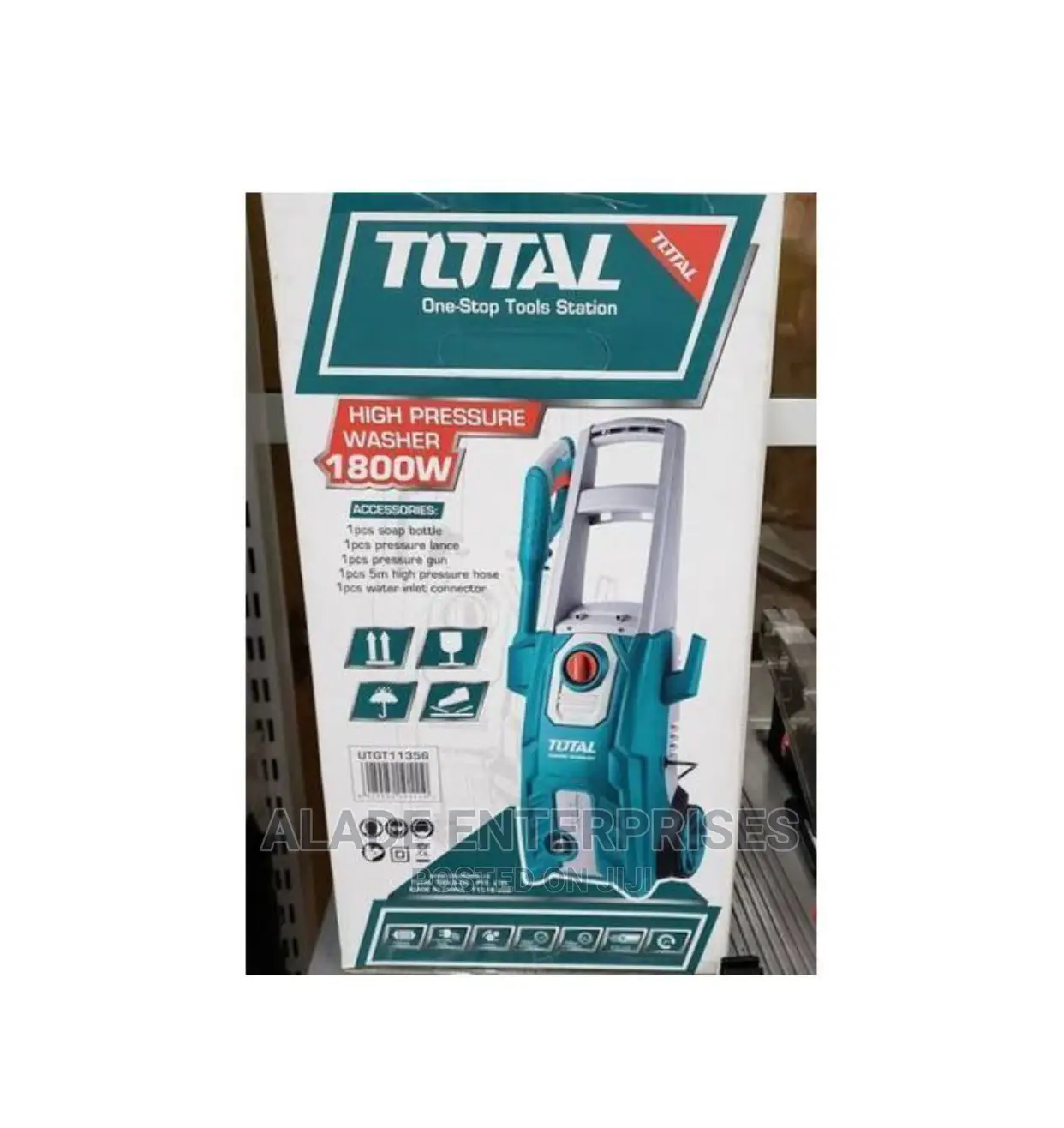 TOTAL High Pressure Washer 1800w 2200psi Auto Stop System