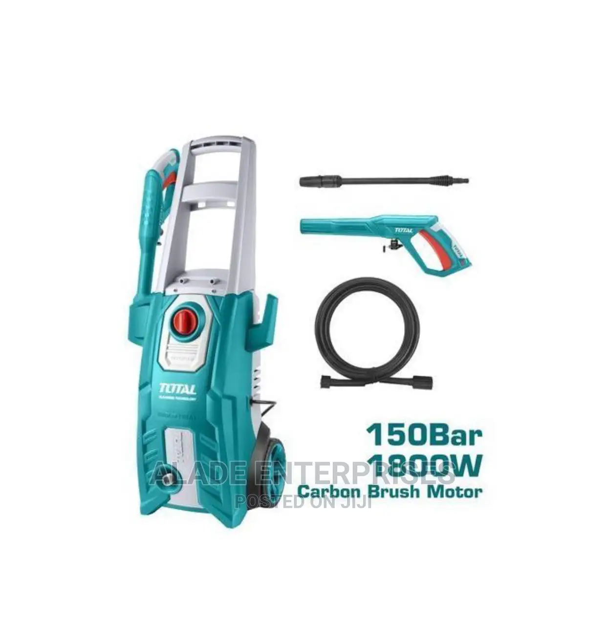 TOTAL High Pressure Washer 1800w 2200psi Auto Stop System