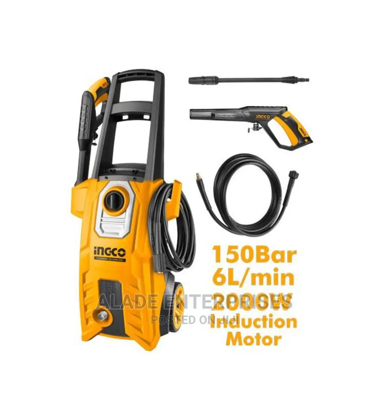 High Pressure Washer 2000W 150bar With Auto Stop Engine