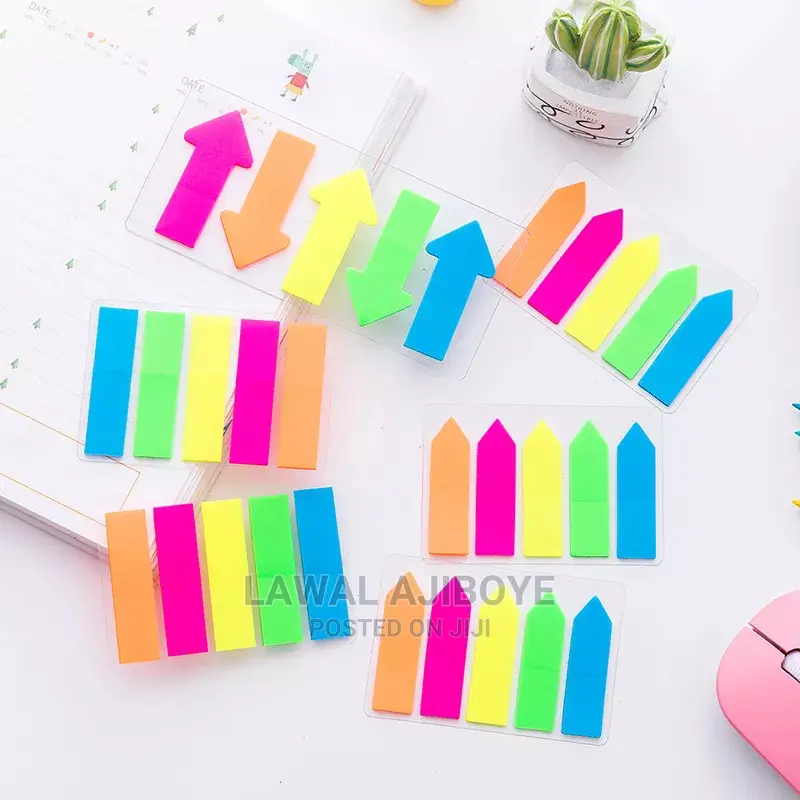 Colorful 20 Sheets 5 Colors Creative Arrow Index Tabs Flags