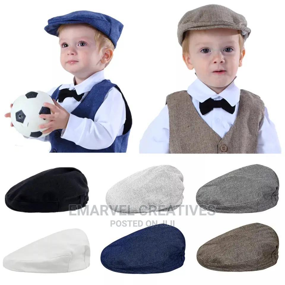 Baby Boys Hat Toddler Herringbone Flat Cap Kids
