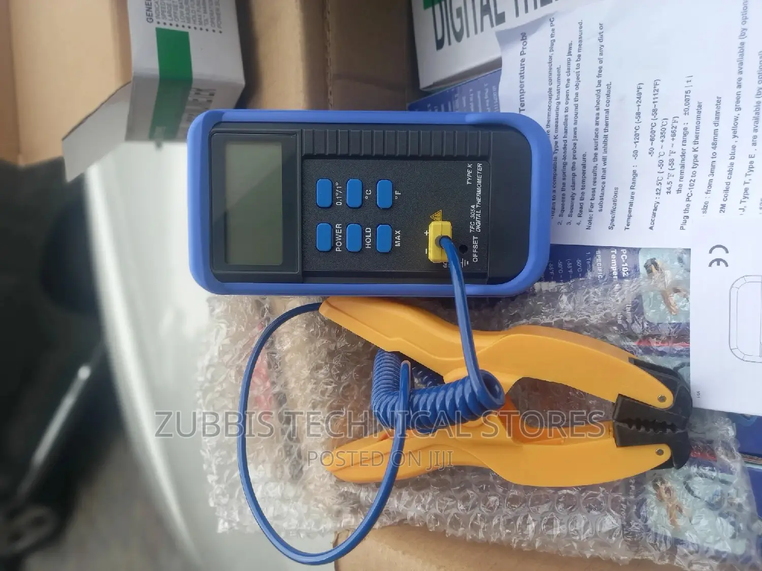 PC-102 Temperature Probe Pipe Clamp Thermometer