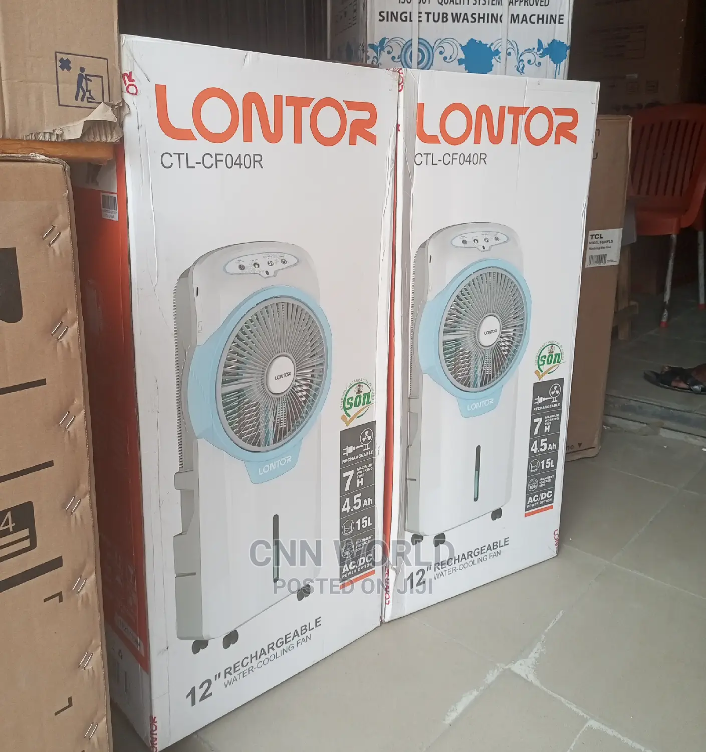 Lontor 12" Rechargeable Fan Mist Fan Water Fan (Ctl-cf04r
