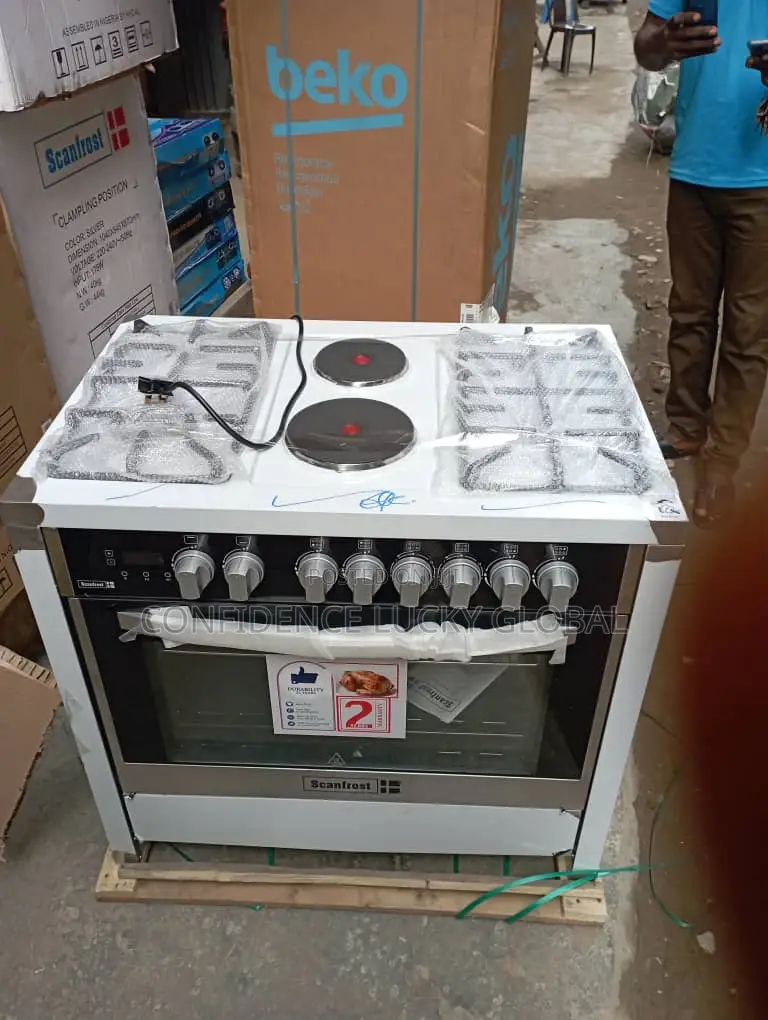 Quality Scanfrost 6 Burner Gas Electric Standing Cooker