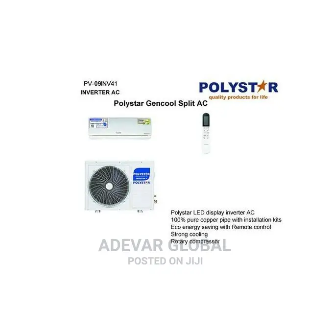 Polystar 1hp Split Inverter Air Conditioner AC