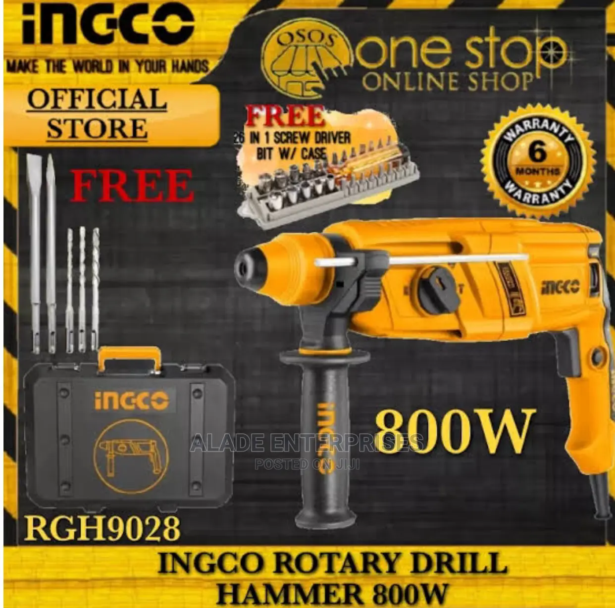 Ingco Rotary Hammer Drill 800w