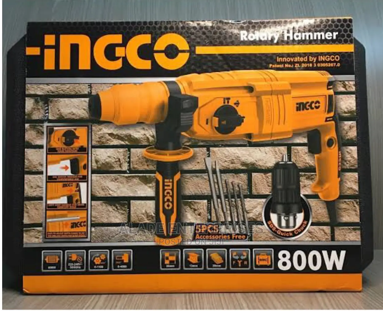 Ingco Rotary Hammer Drill 800w