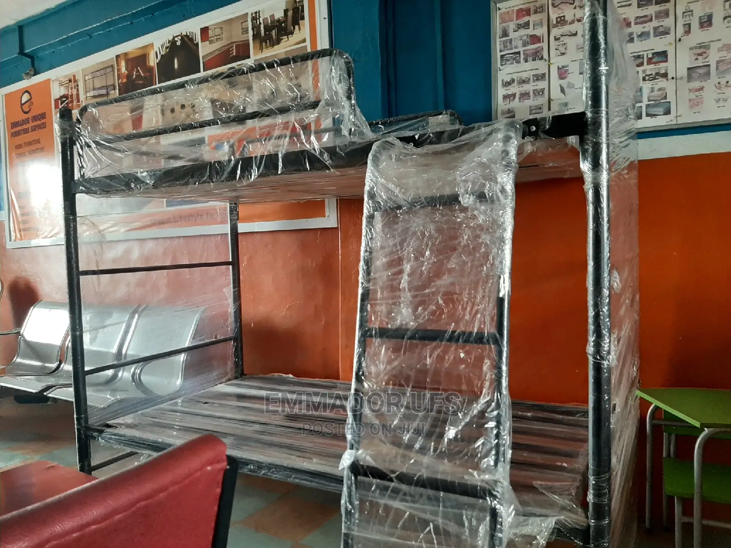 Metal Bunk Bed Black