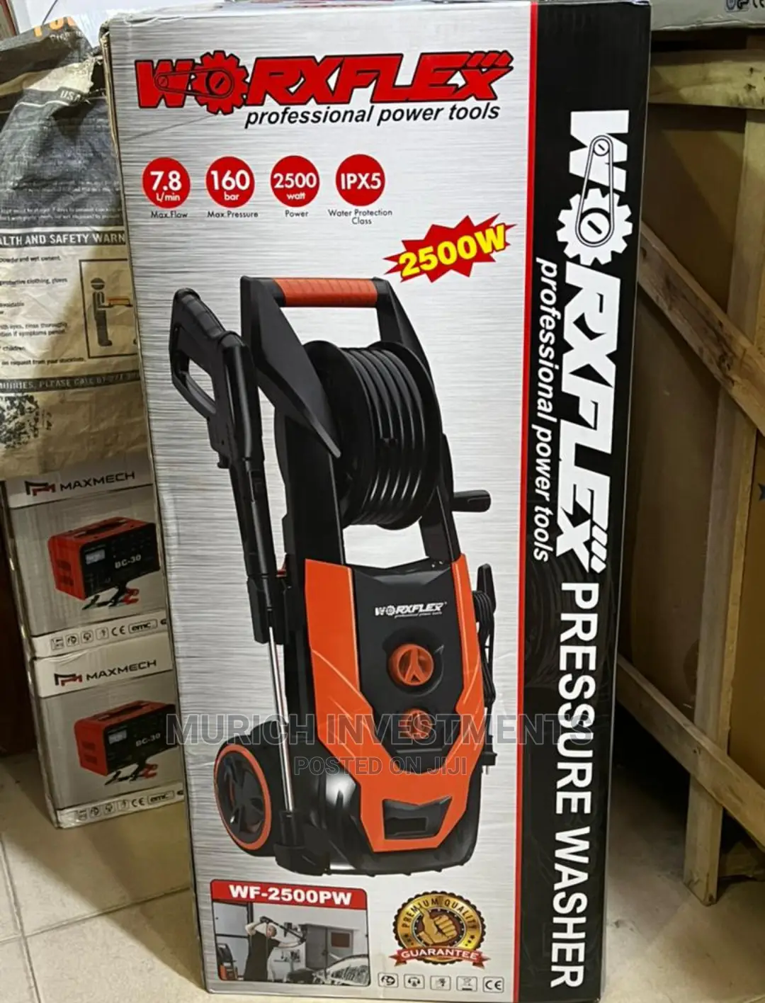 Electric High Pressure Washer, 7 HP, 2500W