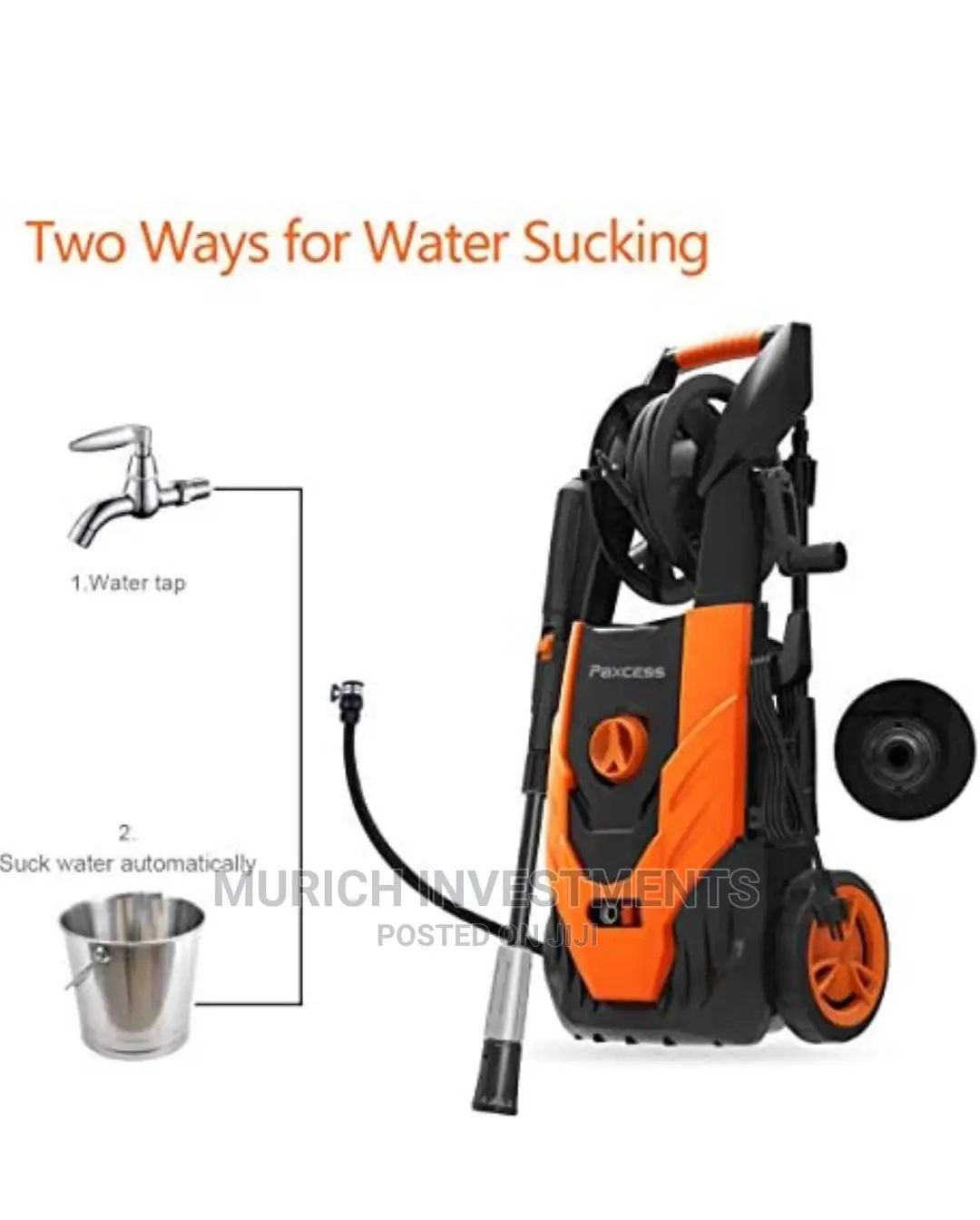 Electric High Pressure Washer, 7 HP, 2500W