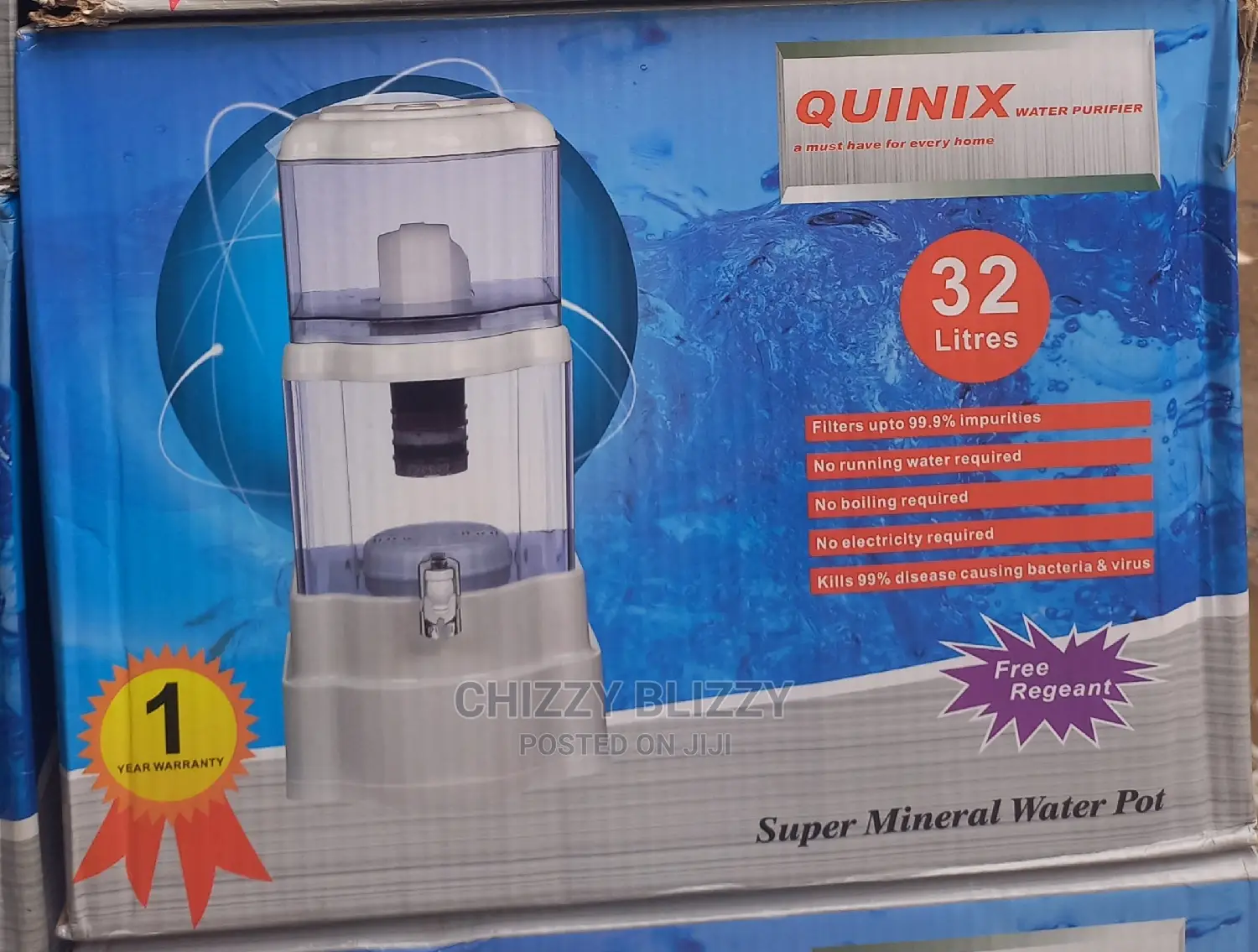 Quinix Water Purifier Filter Dispenser Withakaline PH32L