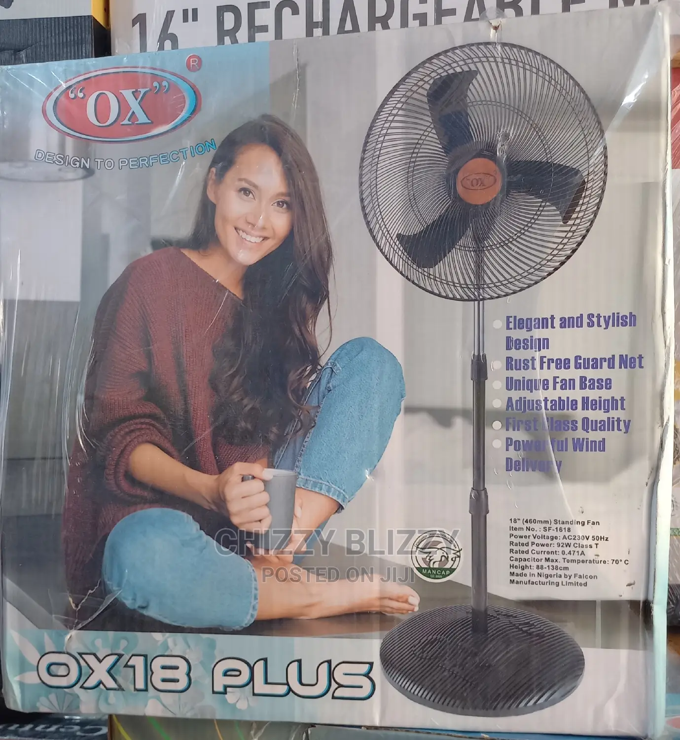 Ox 18” Standing Fan Ox Plus Fan