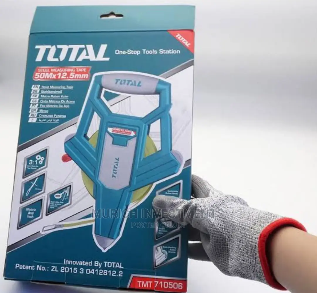 50m TOTAL Steel Measuring Tape Roll Ruler