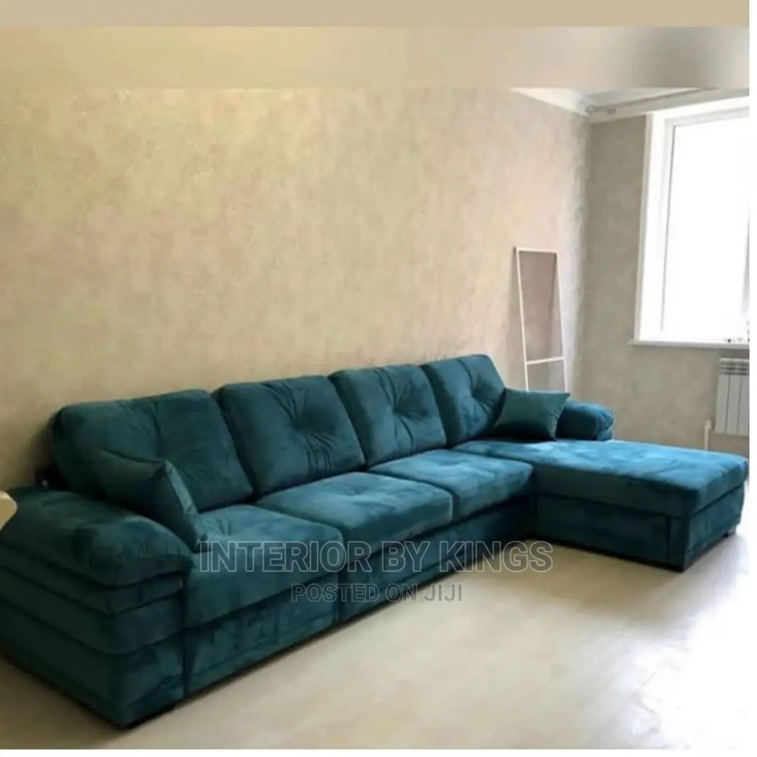 L-Shaped Fabric Sofa Can Be Made in Colors of Your Choice