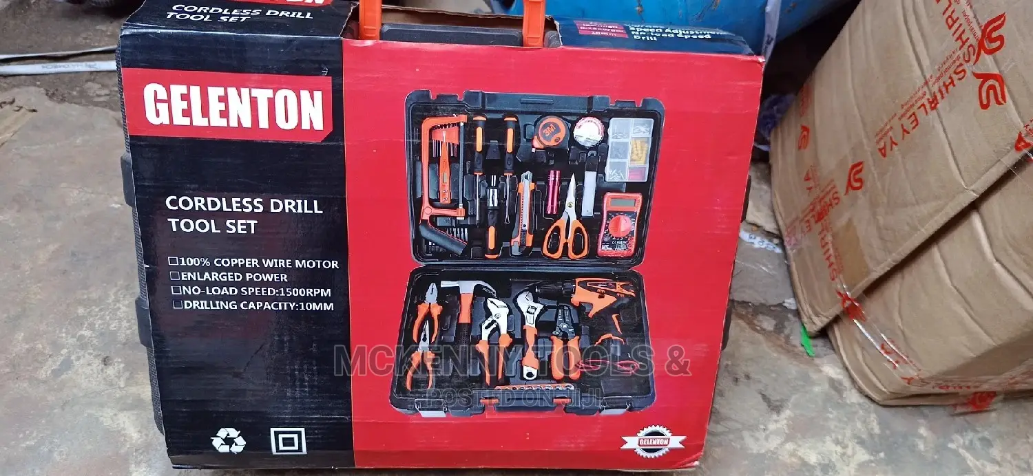 Germany Tools Box Kit With Electric/ Cordless Drill Machine