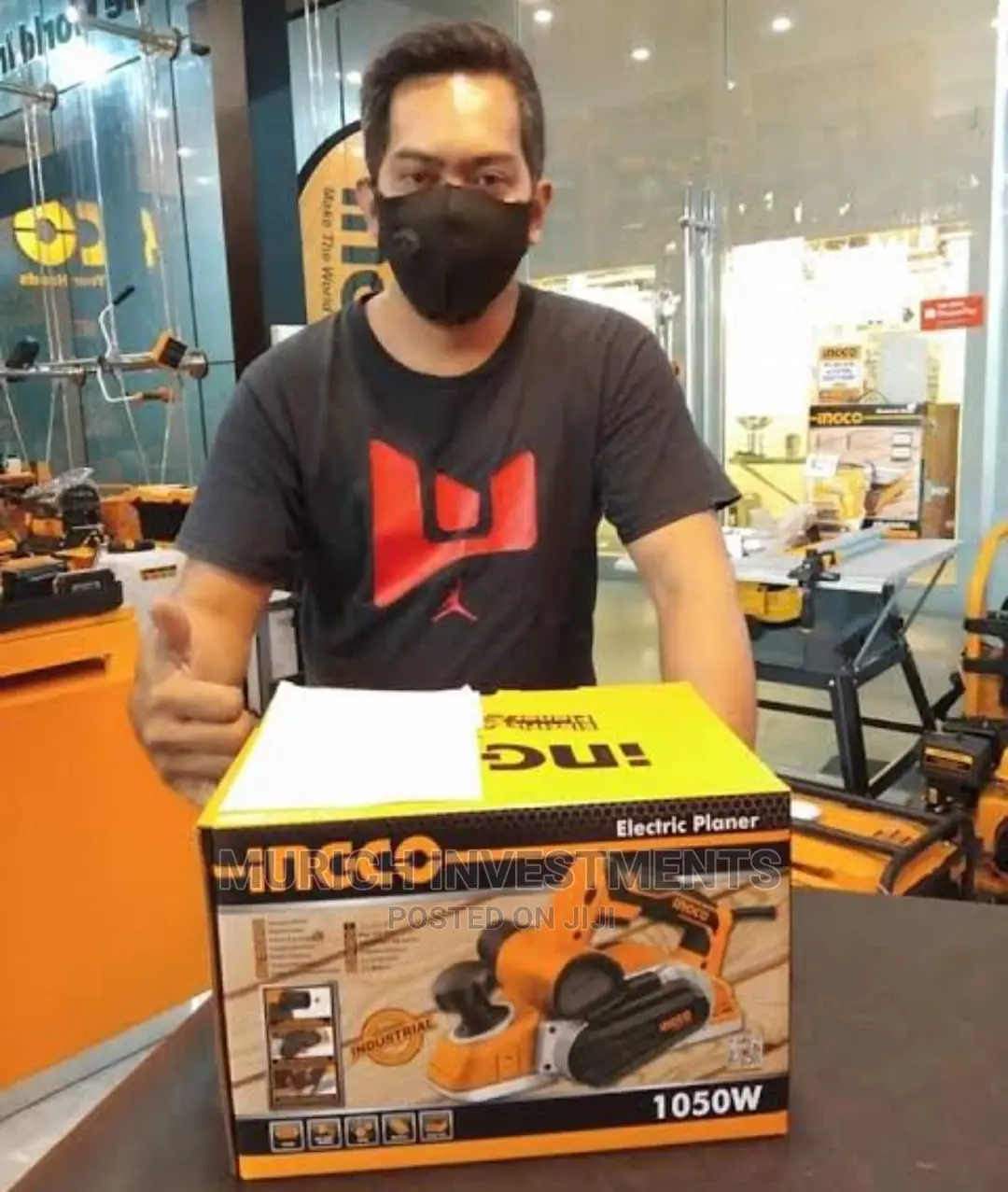 Ingco Electric Planer 1050w With Self-Cooling Belt System