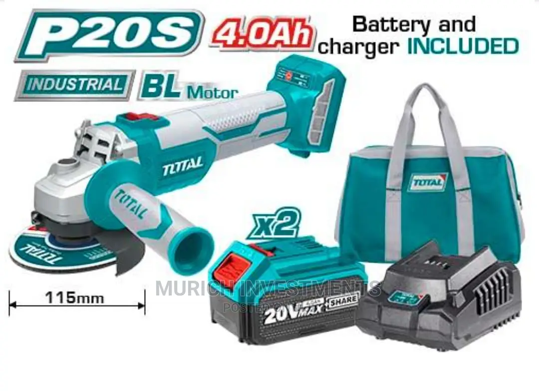 Li-Ion Cordless Angle Grinder 20V With Battery and Charger