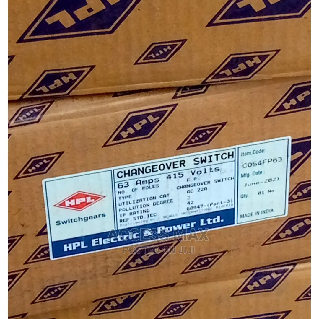 63amps Change Over Switch H.L.P Product.